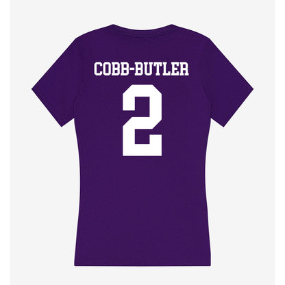UST - NCAA Football : Quentin Cobb-Butler - Women's V-Neck T-Shirt-1