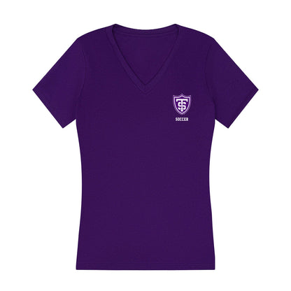 UST - NCAA Women's Soccer : Emily McCarthy - Women's V-Neck T-Shirt-0