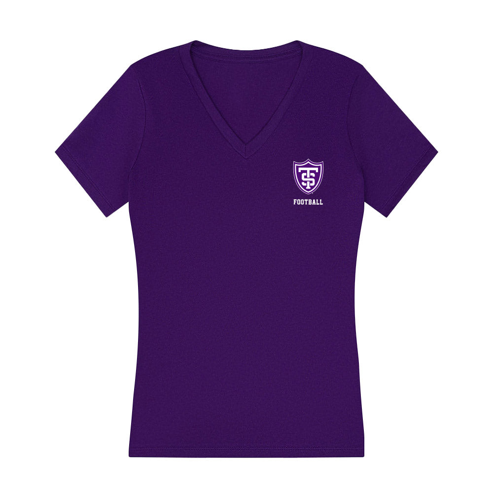 UST - NCAA Football : Izaiah Scheftgen - Women's V-Neck T-Shirt-0