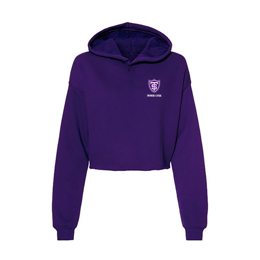 UST - NCAA Women's Swimming & Diving : Brooke Gothard - Women's Crop Fleece Hoodie-0