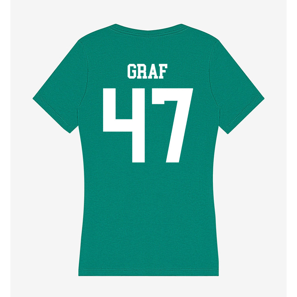 UAM - NCAA Baseball : Cody Graf - Women's V-Neck T-Shirt-1