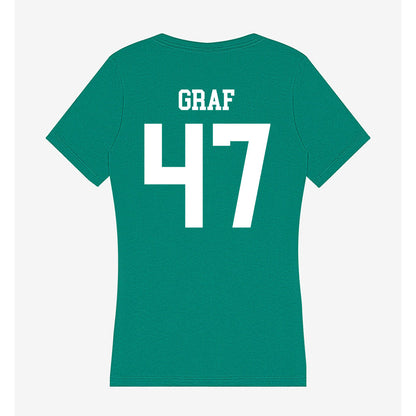 UAM - NCAA Baseball : Cody Graf - Women's V-Neck T-Shirt-1