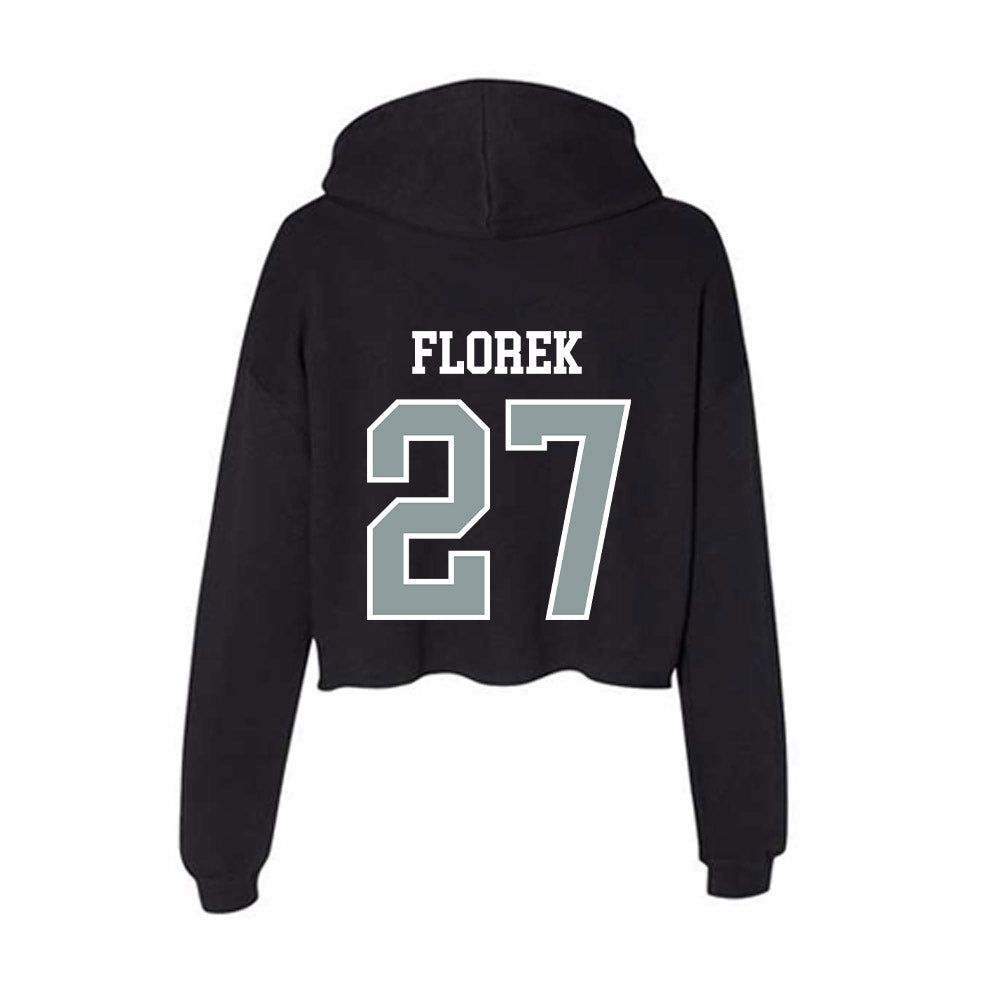 Daemen - NCAA Men's Soccer : Tim Florek - Women's Crop Fleece Hoodie-1