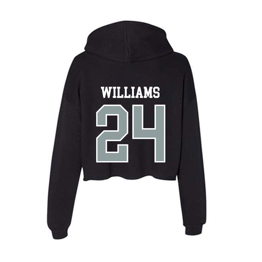 Daemen - NCAA Men's Basketball : Ronnie Williams - Women's Crop Fleece Hoodie-1