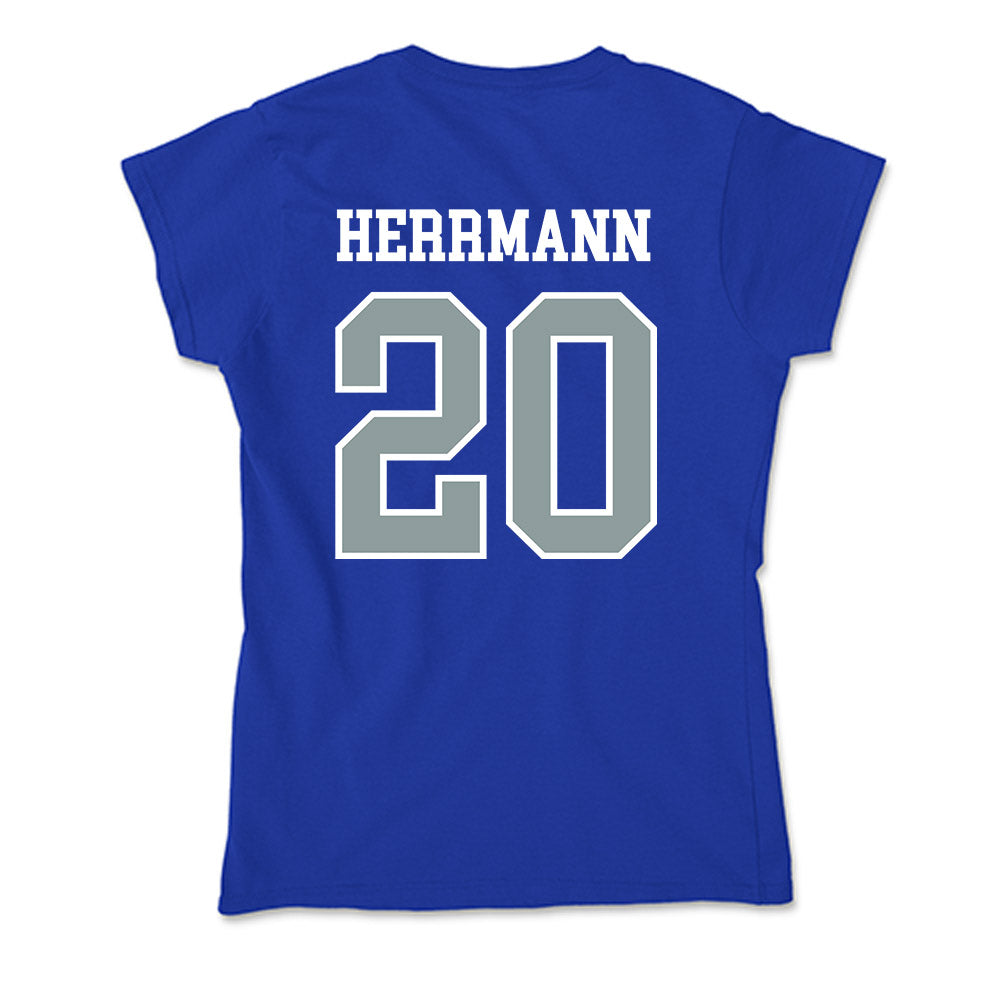 Daemen - NCAA Men's Soccer : Keegan Herrmann - Soft Style Women’s T-Shirt-1