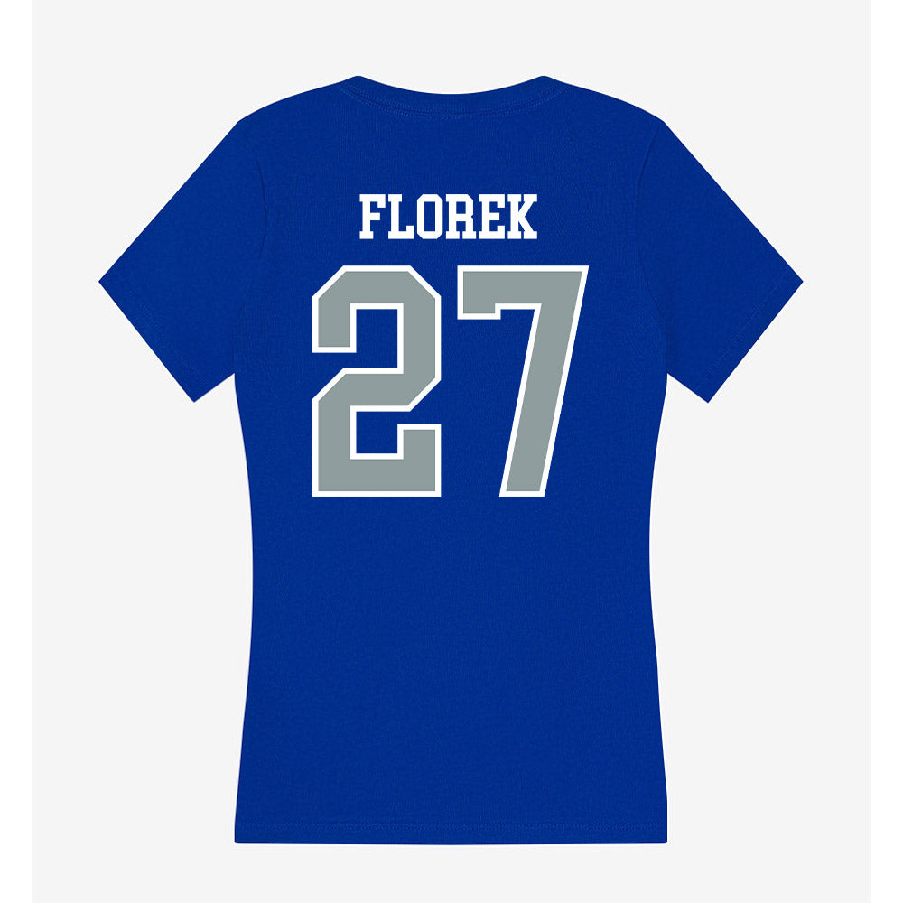 Daemen - NCAA Men's Soccer : Tim Florek - Women's V-Neck T-Shirt-1