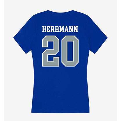 Daemen - NCAA Men's Soccer : Keegan Herrmann - Women's V-Neck T-Shirt-1