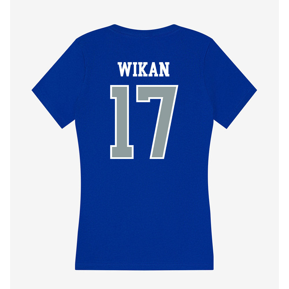 Daemen - NCAA Men's Soccer : Thomas Wikan - Women's V-Neck T-Shirt-1
