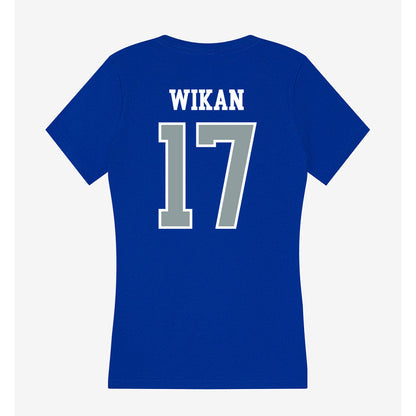 Daemen - NCAA Men's Soccer : Thomas Wikan - Women's V-Neck T-Shirt-1