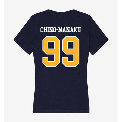 FLC - NCAA Football : Axton Ching-Manaku - Women's V-Neck T-Shirt-1