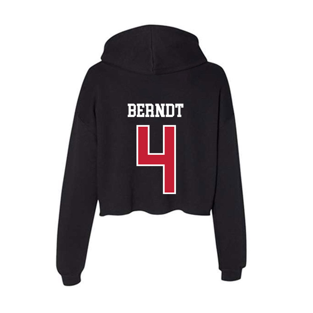 Lewis - NCAA Baseball : Nicholas Berndt - Women's Crop Fleece Hoodie-1