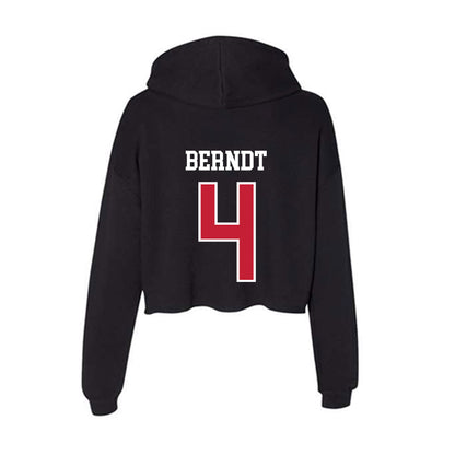 Lewis - NCAA Baseball : Nicholas Berndt - Women's Crop Fleece Hoodie-1