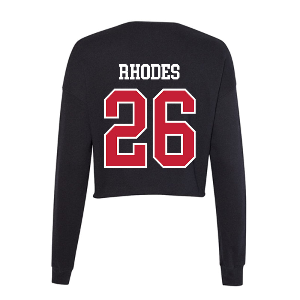 Lewis - NCAA Men's Lacrosse : Hawk Rhodes - Women's Cropped Crew Fleece-1