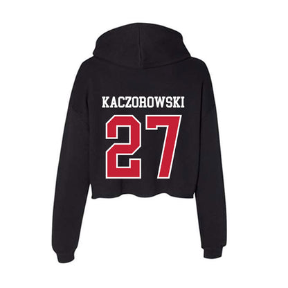 Lewis - NCAA Women's Volleyball : Rachel Kaczorowski - Women's Crop Fleece Hoodie-1