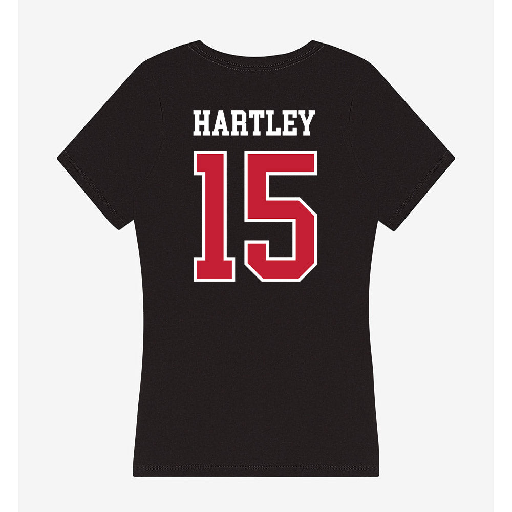 Lewis - NCAA Women's Lacrosse : Devyn Hartley - Women's V-Neck T-Shirt-1