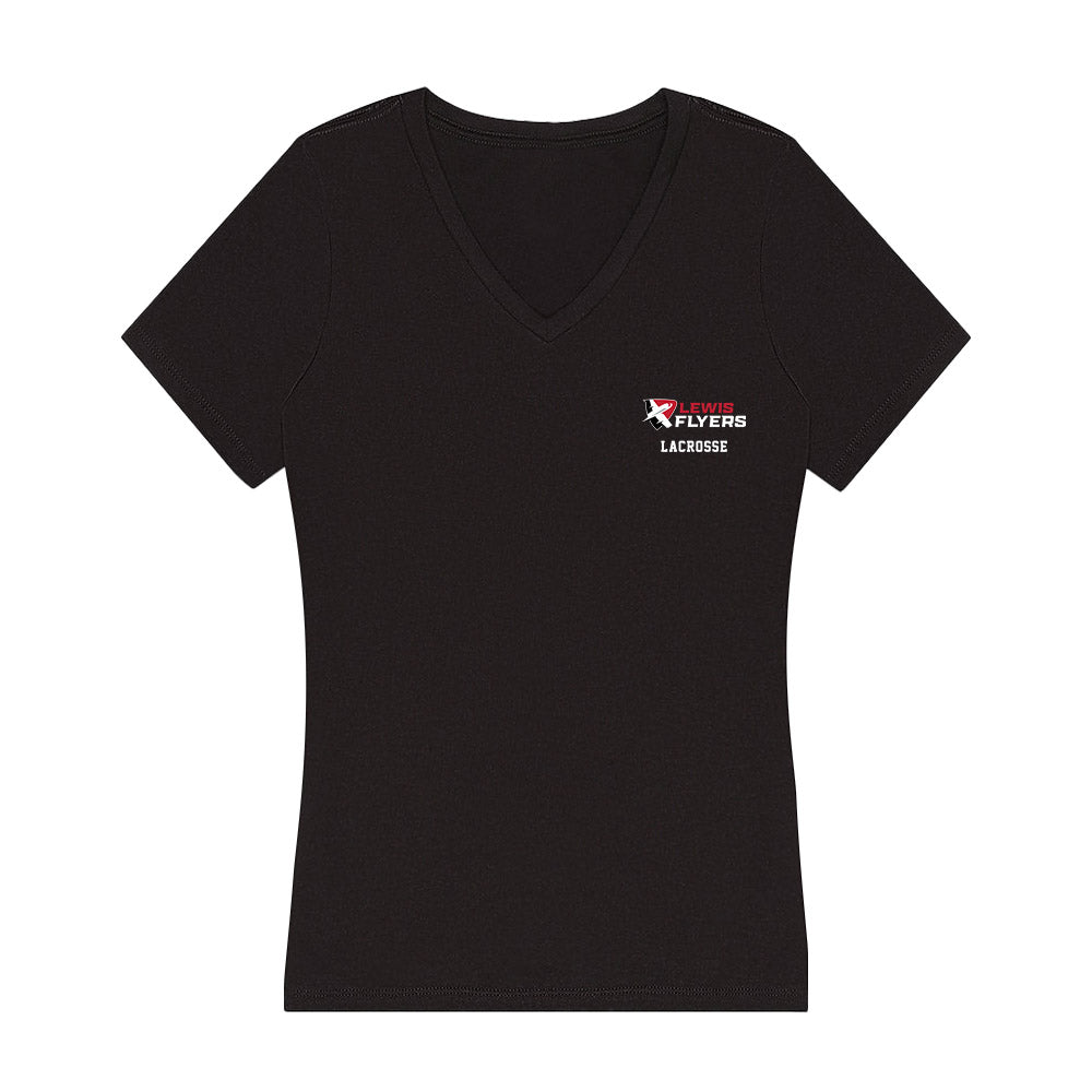 Lewis - NCAA Women's Lacrosse : Devyn Hartley - Women's V-Neck T-Shirt-0
