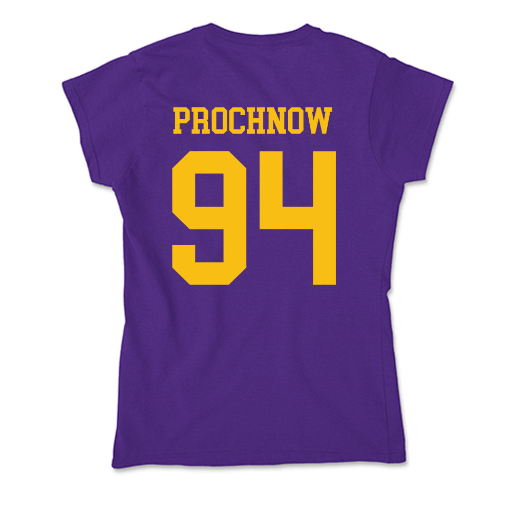 MNSU - NCAA Football : Miles Prochnow - Soft Style Women’s T-Shirt-1