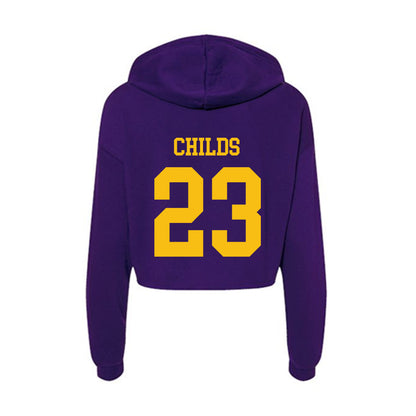Minn. St. - NCAA Men's Basketball : Phoenix Childs - Women's Crop Fleece Hoodie-1
