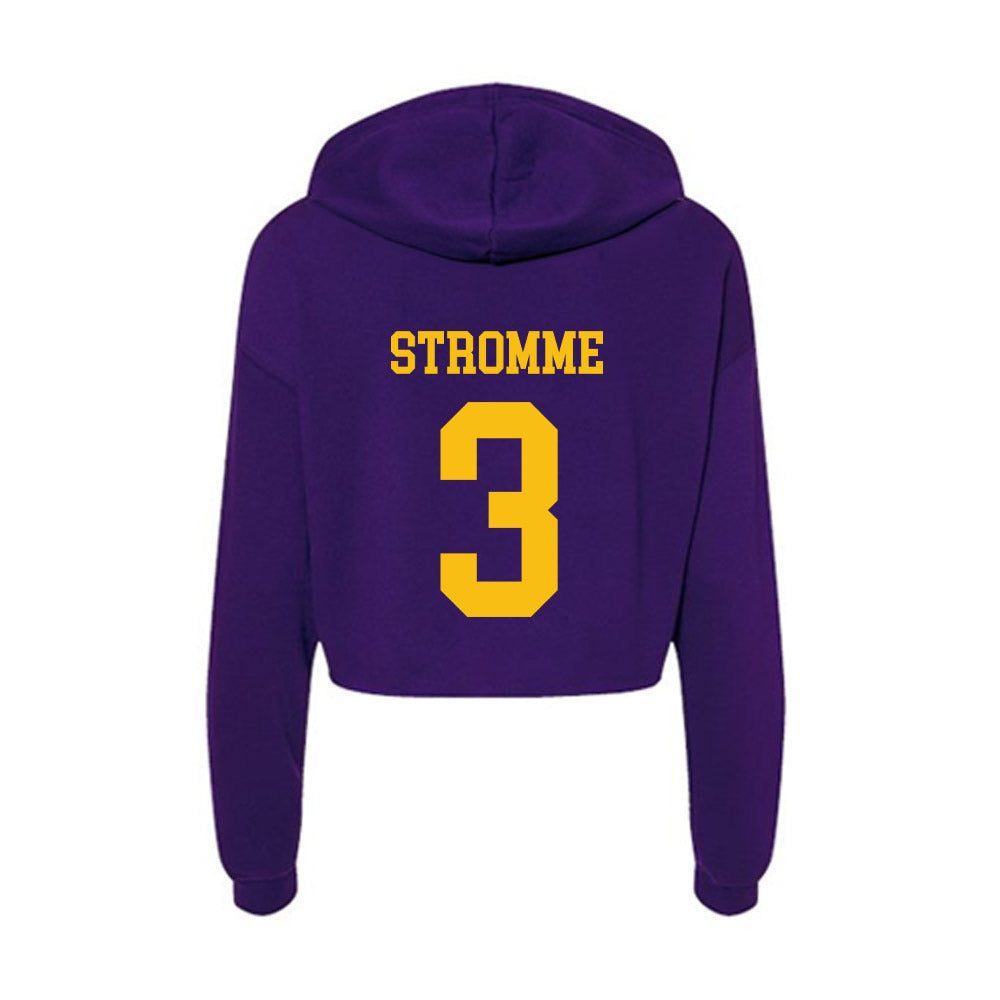 Minn. St. - NCAA Women's Ice Hockey : Anika Stromme - Women's Crop Fleece Hoodie-1