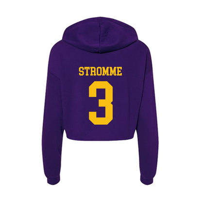 Minn. St. - NCAA Women's Ice Hockey : Anika Stromme - Women's Crop Fleece Hoodie-1