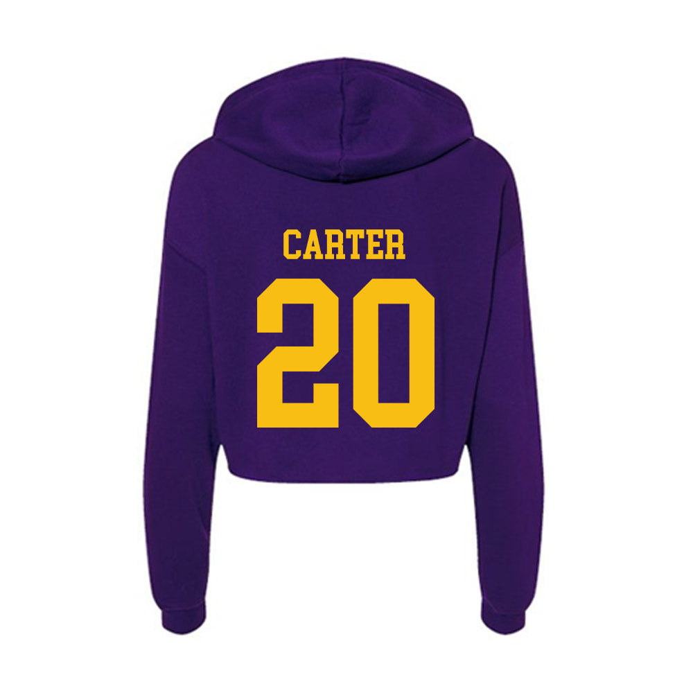 Minn. St. - NCAA Men's Ice Hockey : Cash Carter - Women's Crop Fleece Hoodie-1