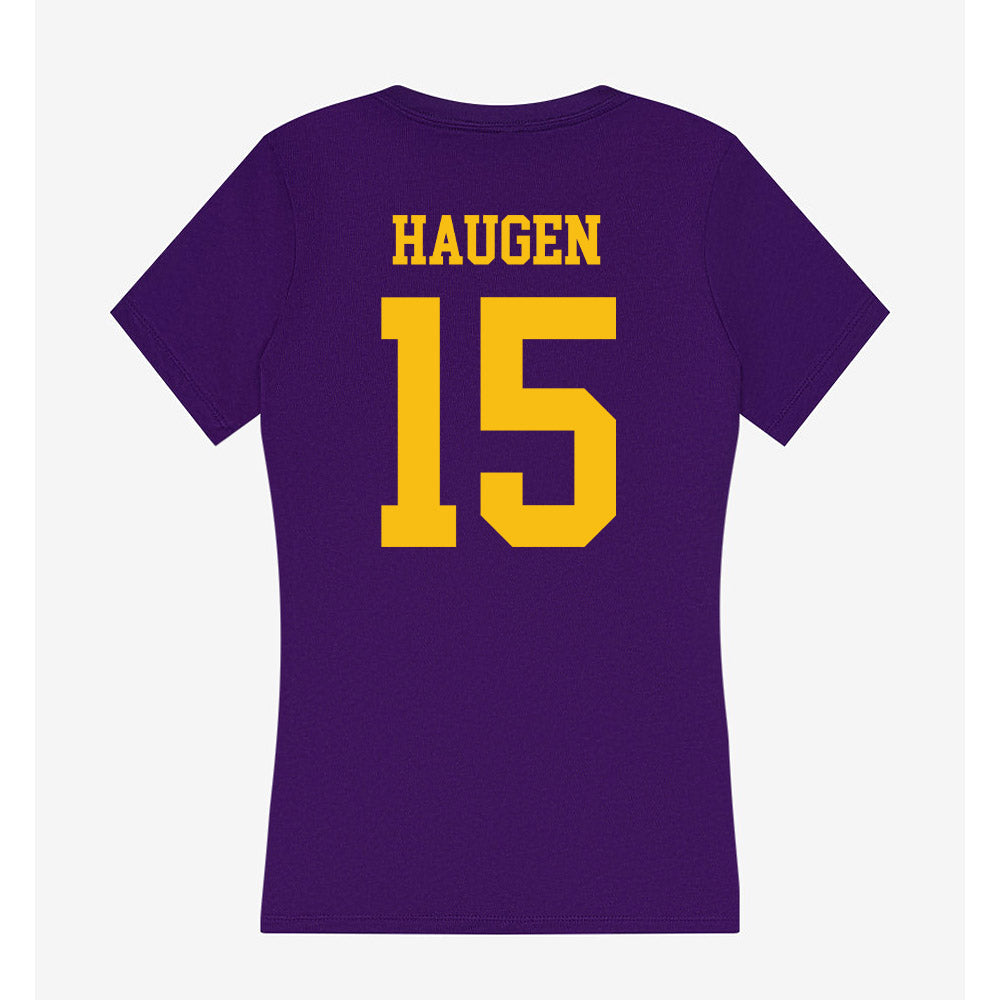 Minn. St. - NCAA Baseball : Sam Haugen - Women's V-Neck T-Shirt-1