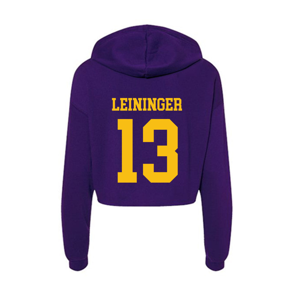 Minn. St. - NCAA Women's Basketball : Lucy Leininger - Women's Crop Fleece Hoodie-1