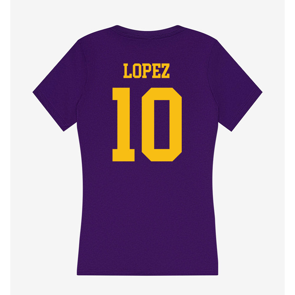 Minn. St. - NCAA Women's Ice Hockey : Zoe Lopez - Women's V-Neck T-Shirt-1