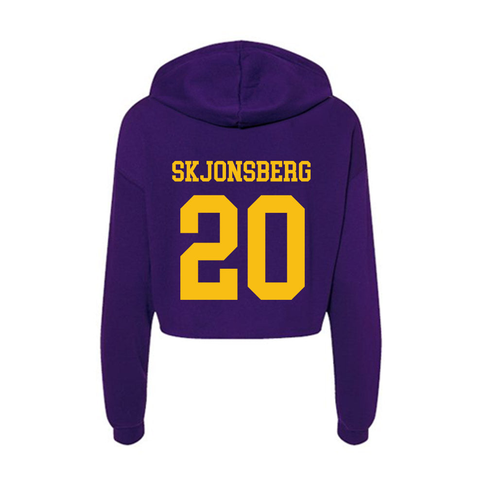 MNSU - NCAA Football : Spencer Skjonsberg - Women's Crop Fleece Hoodie-1