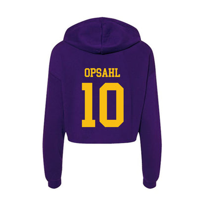 Minn. St. - NCAA Men's Basketball : Will Opsahl - Women's Crop Fleece Hoodie-1