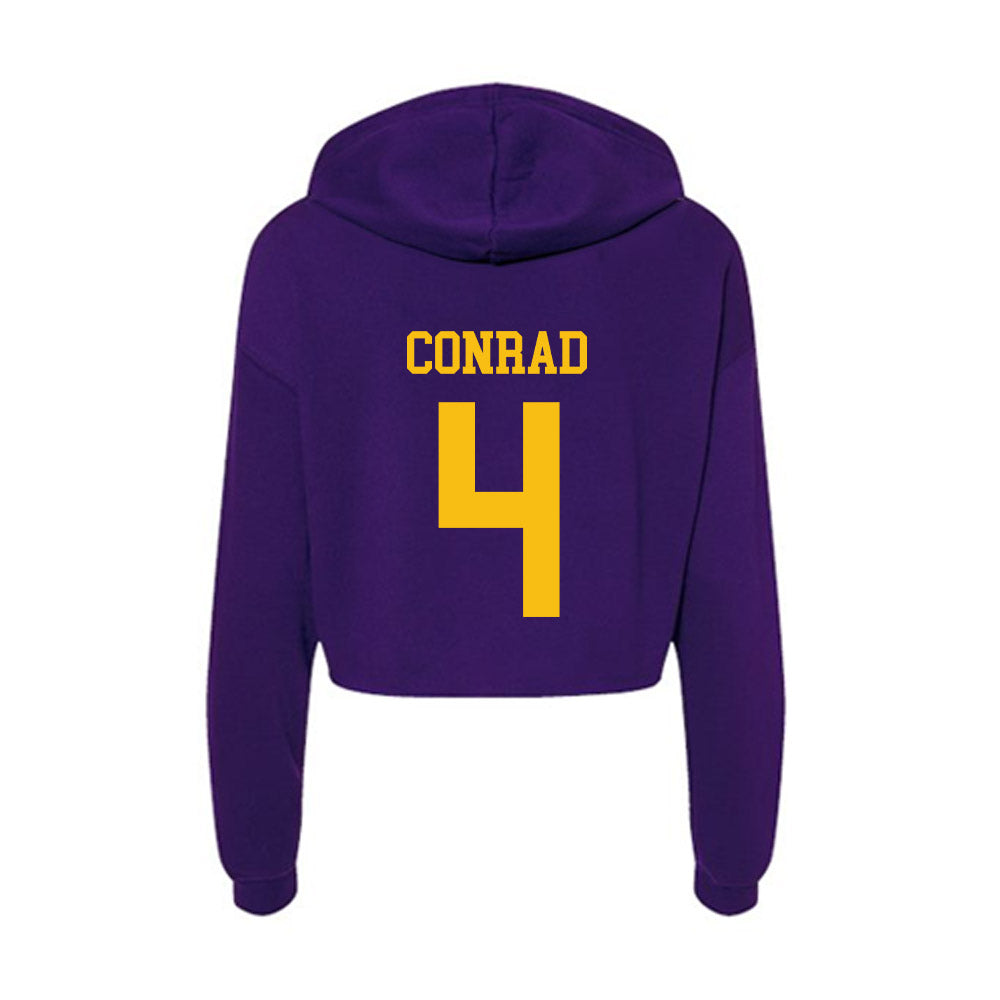 Minn. St. - NCAA Men's Ice Hockey : Jacob Conrad - Women's Crop Fleece Hoodie-1
