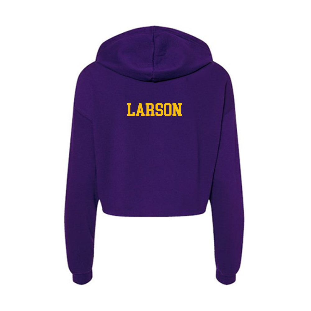 Minn. St. - NCAA Women's Swimming & Diving : Avery Larson - Women's Crop Fleece Hoodie-1