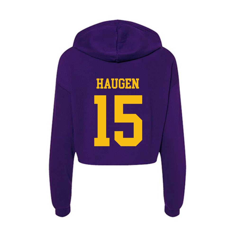 Minn. St. - NCAA Baseball : Sam Haugen - Women's Crop Fleece Hoodie-1
