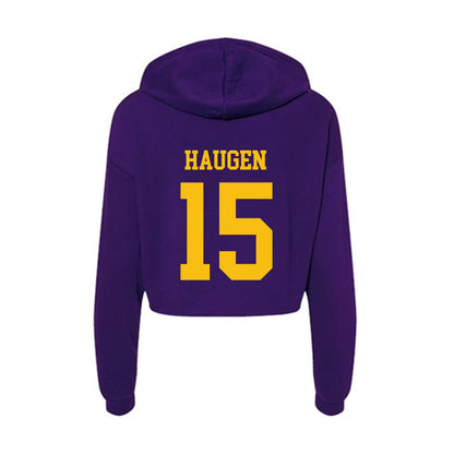Minn. St. - NCAA Baseball : Sam Haugen - Women's Crop Fleece Hoodie-1