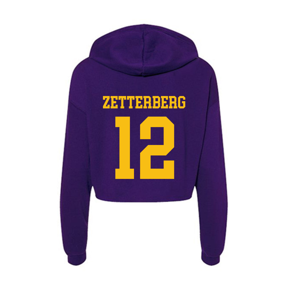 Minn. St. - NCAA Men's Ice Hockey : Alex Zetterberg - Women's Crop Fleece Hoodie-1