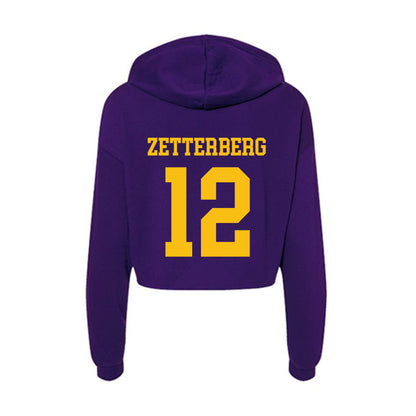 Minn. St. - NCAA Men's Ice Hockey : Alex Zetterberg - Women's Crop Fleece Hoodie-1