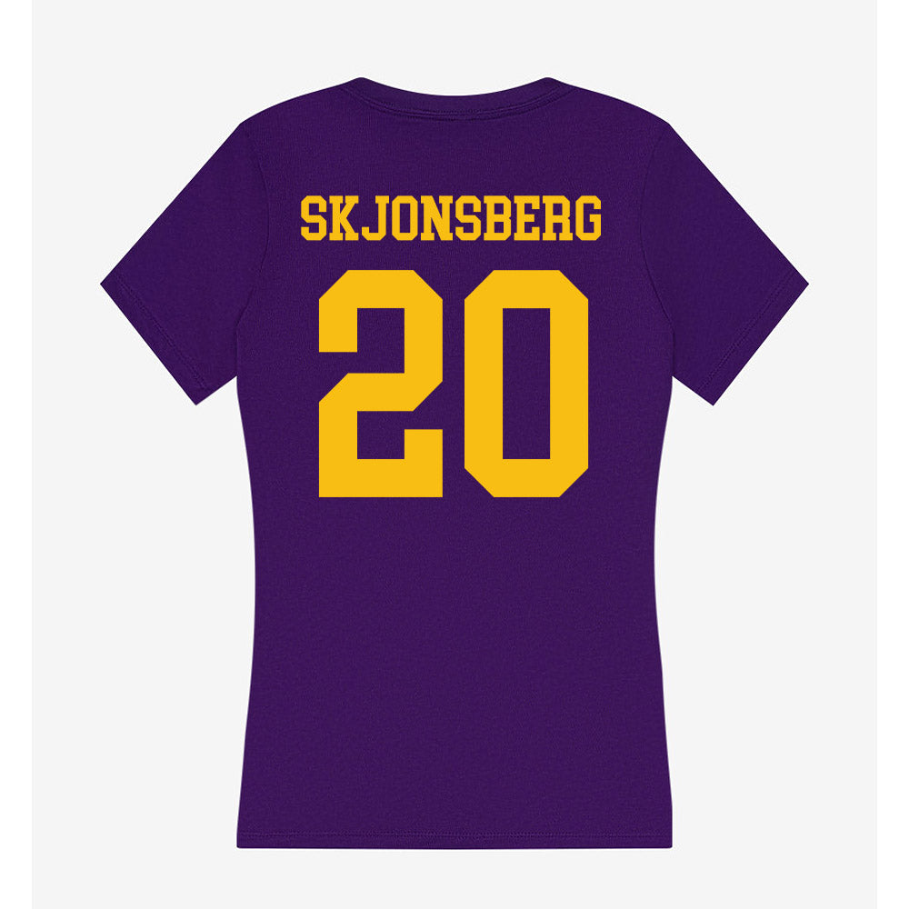 MNSU - NCAA Football : Spencer Skjonsberg - Women's V-Neck T-Shirt-1
