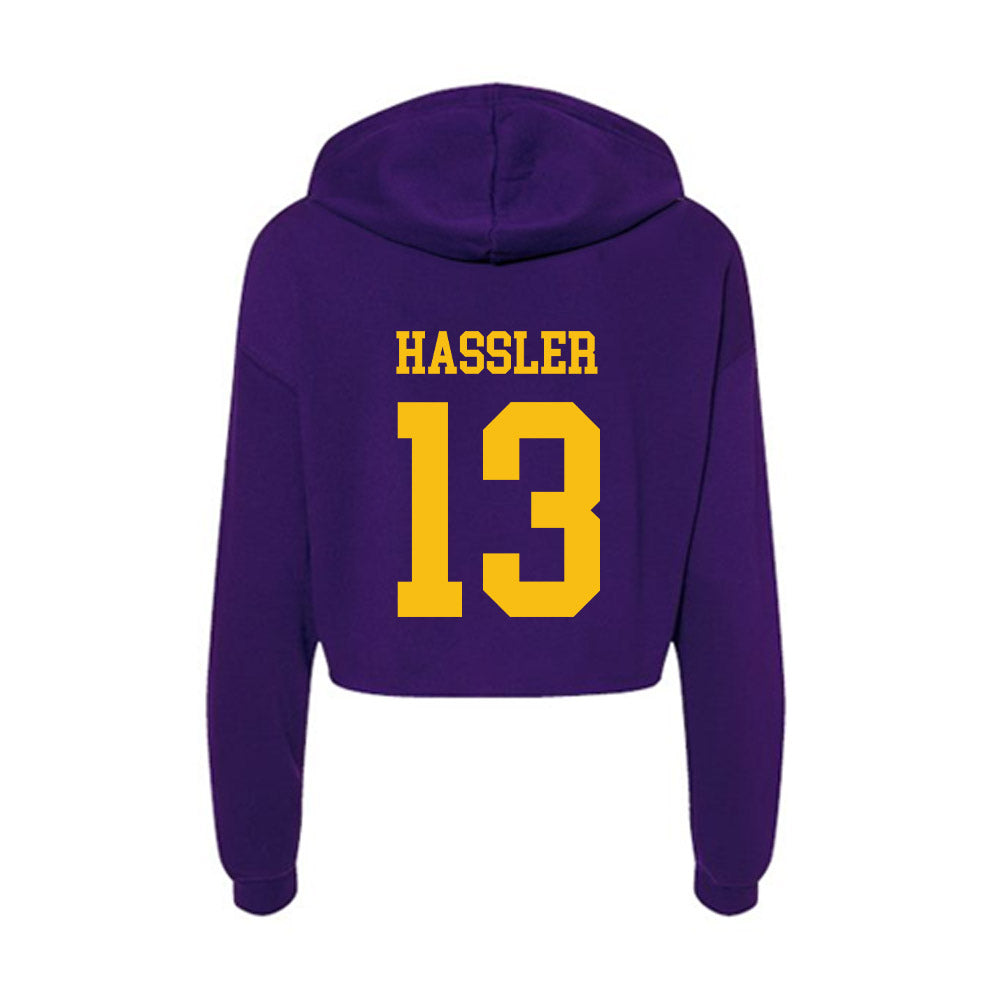 Minn. St. - NCAA Women's Ice Hockey : Kendall Hassler - Women's Crop Fleece Hoodie-1