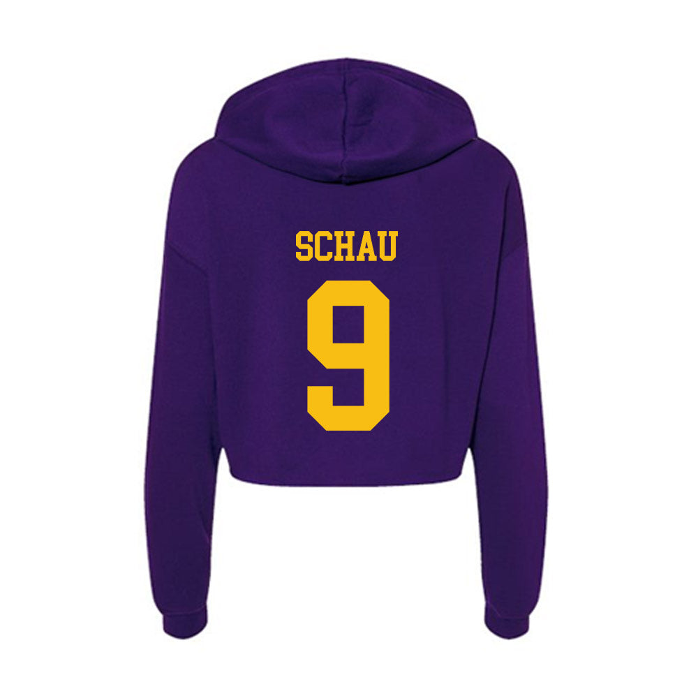 Minn. St. - NCAA Baseball : Charlie Schau - Women's Crop Fleece Hoodie-1