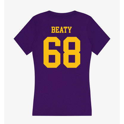 MNSU - NCAA Football : Logan Beaty - Women's V-Neck T-Shirt-1