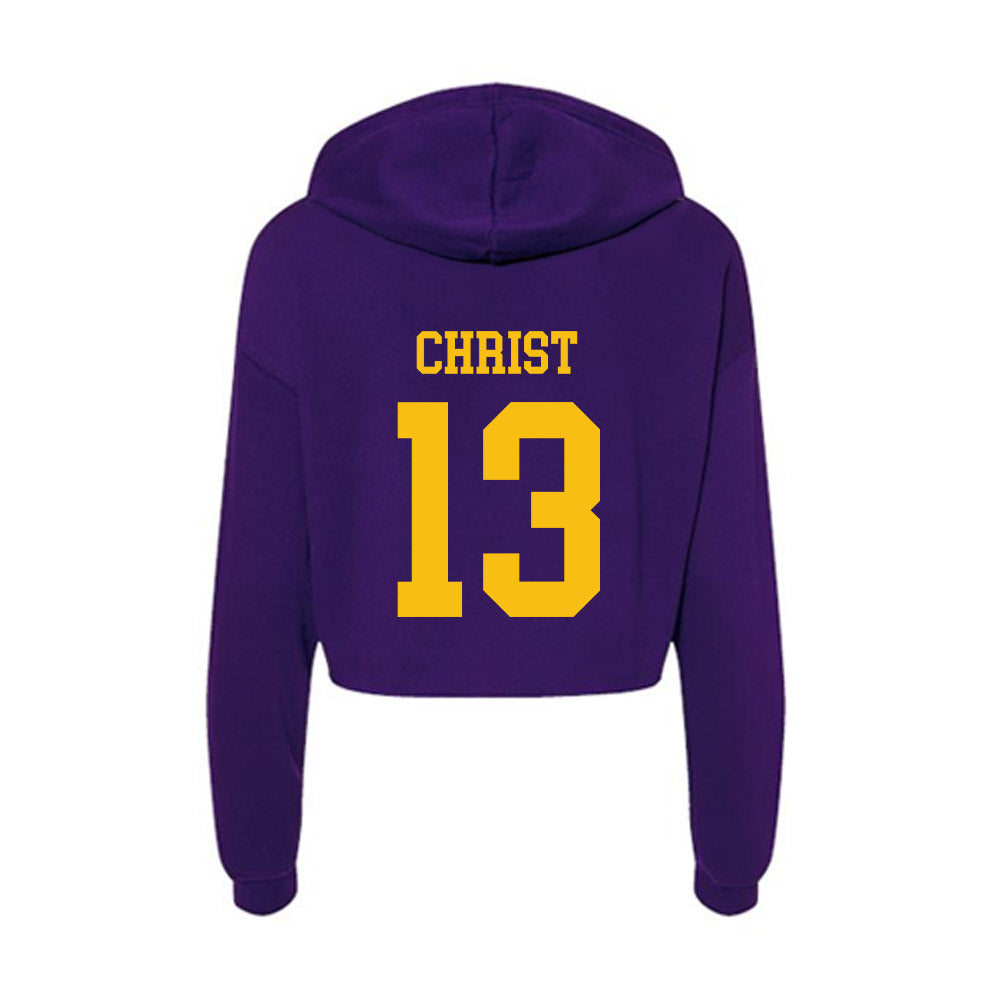 Minn. St. - NCAA Men's Ice Hockey : Jack Christ - Women's Crop Fleece Hoodie-1