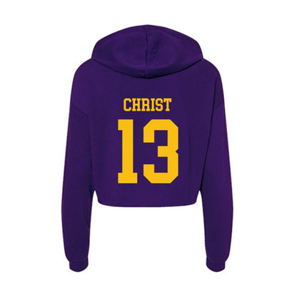Minn. St. - NCAA Men's Ice Hockey : Jack Christ - Women's Crop Fleece Hoodie-1