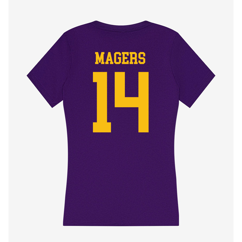Minn. St. - NCAA Baseball : Louis Magers - Women's V-Neck T-Shirt-1