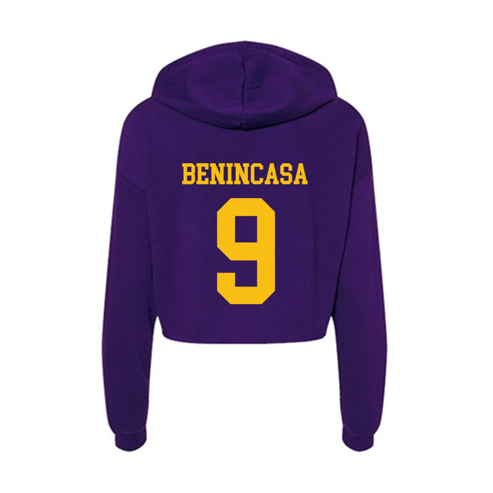 Minn. St. - NCAA Men's Ice Hockey : Luigi Benincasa - Women's Crop Fleece Hoodie-1