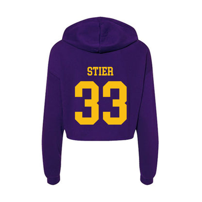 Minn. St. - NCAA Women's Basketball : Ava Stier - Women's Crop Fleece Hoodie-1