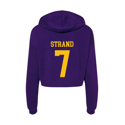 Minn. St. - NCAA Men's Ice Hockey : Bryce Strand - Women's Crop Fleece Hoodie-1