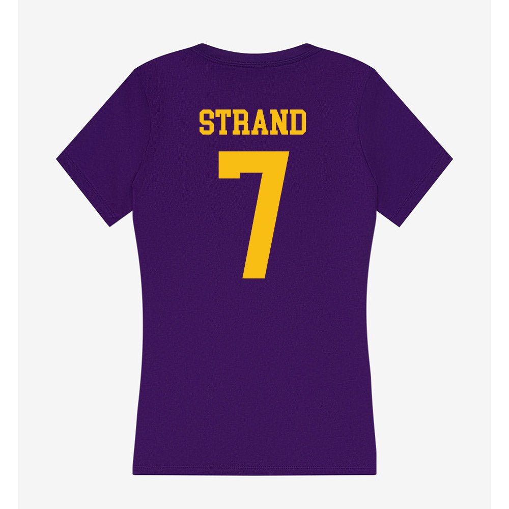 Minn. St. - NCAA Men's Ice Hockey : Bryce Strand - Women's V-Neck T-Shirt-1