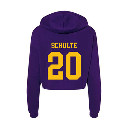Minn. St. - NCAA Baseball : Brody Schulte - Women's Crop Fleece Hoodie-1