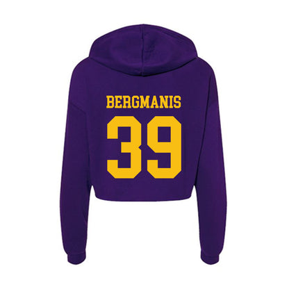 Minn. St. - NCAA Men's Ice Hockey : Ralfs Bergmanis - Women's Crop Fleece Hoodie-1