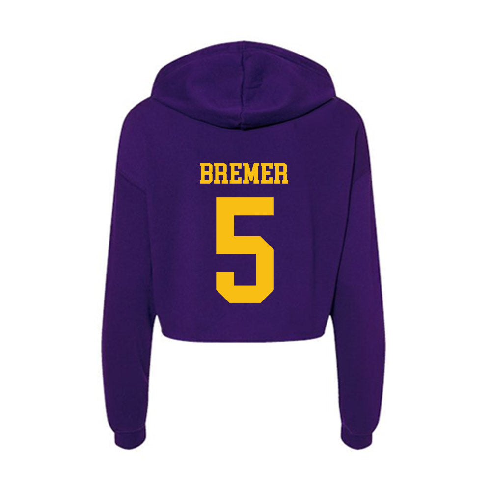 MNSU - NCAA Women's Basketball : Natalie Bremer - Women's Crop Fleece Hoodie-1